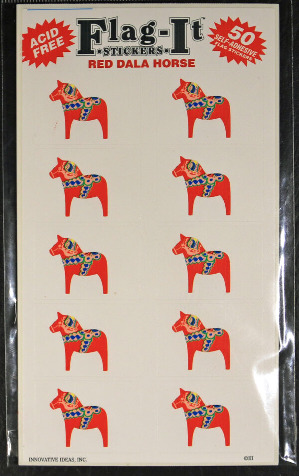 Red Dala Horse Stickers