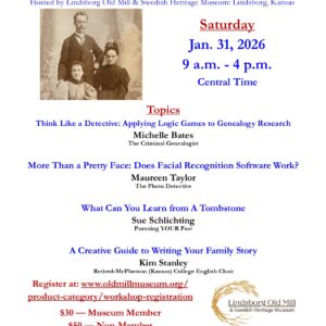 "Discover Your Past" Virtual Genealogy Workshop Registration: January 31, 2026