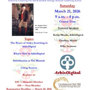 Online Swedish Genealogy Workshop Registration: March 21, 2026